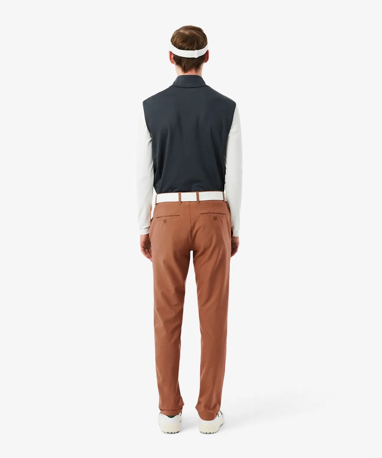 Гольф брюки из ткани Ultra Dry Twill с водоотталкивающей пропиткой, стройный крой, светло-коричневые — фото 4