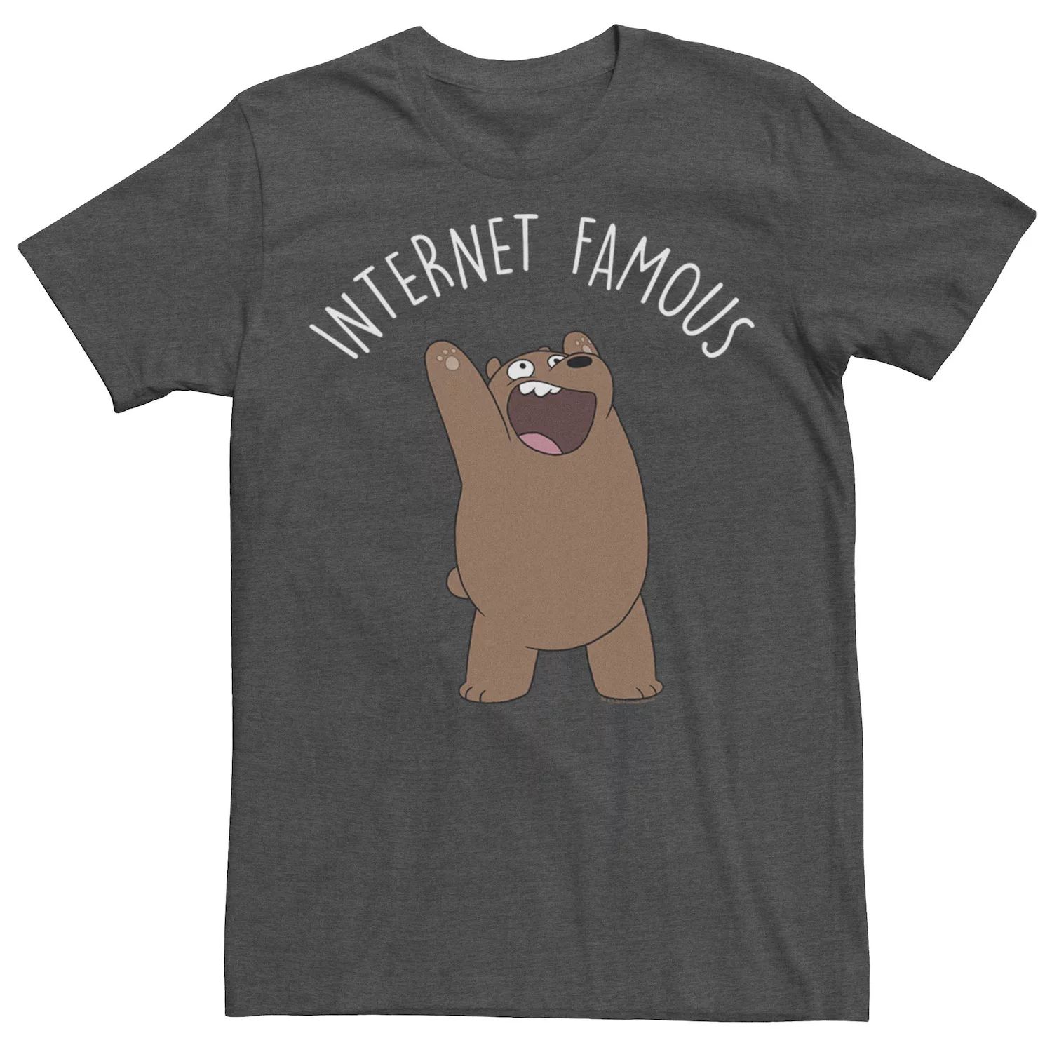 

Мужская футболка Cartoon Network We Bare Bears Internet Famous Licensed Character