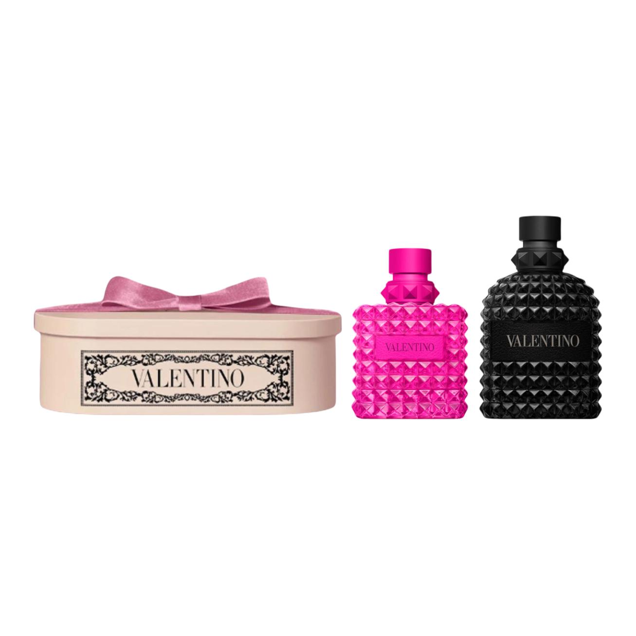 

Valentino Limited Pink Miss+Ink Mr. Box Perfume Sets Eau De Parfum Eau De Toilette Green Orange Jasmine 100ml+100ml