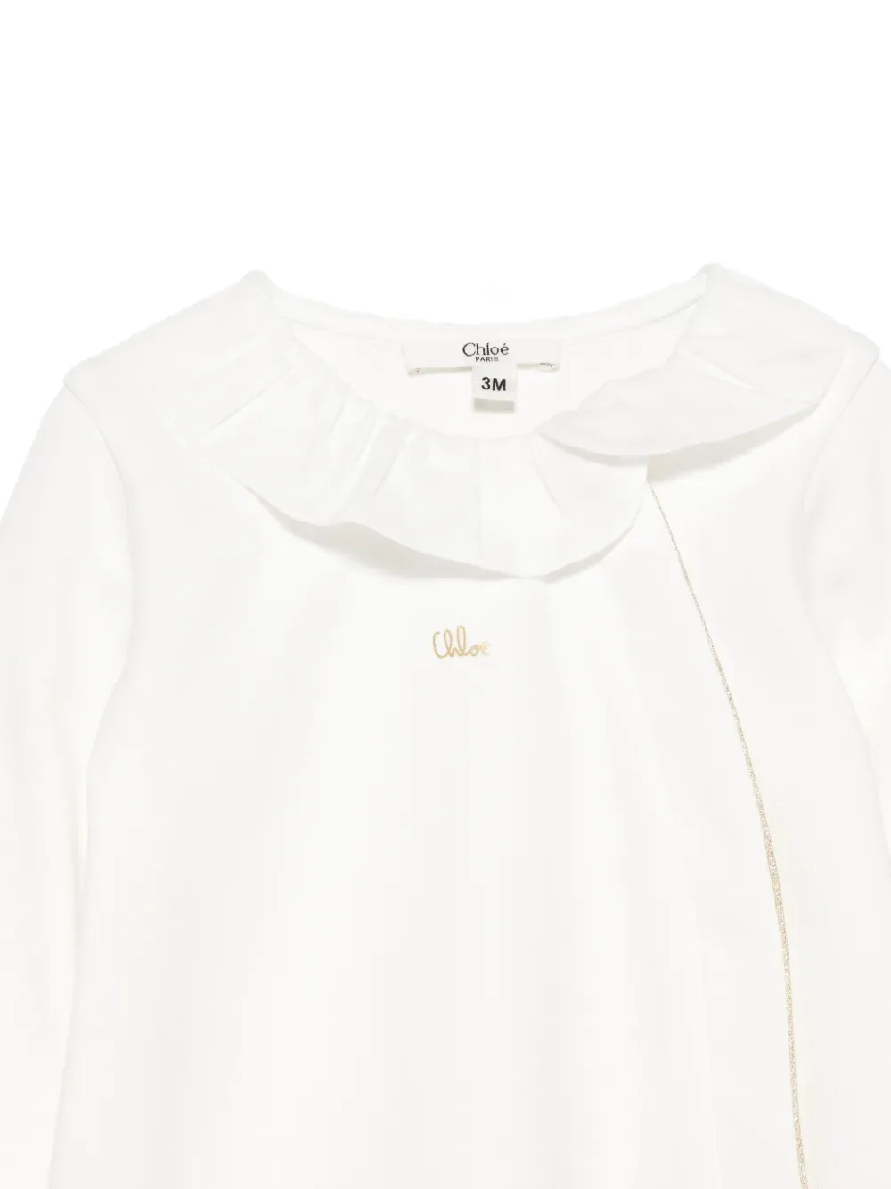 Пижама с логотипом (набор из трех предметов) Chloé Kids, белый — фото 2