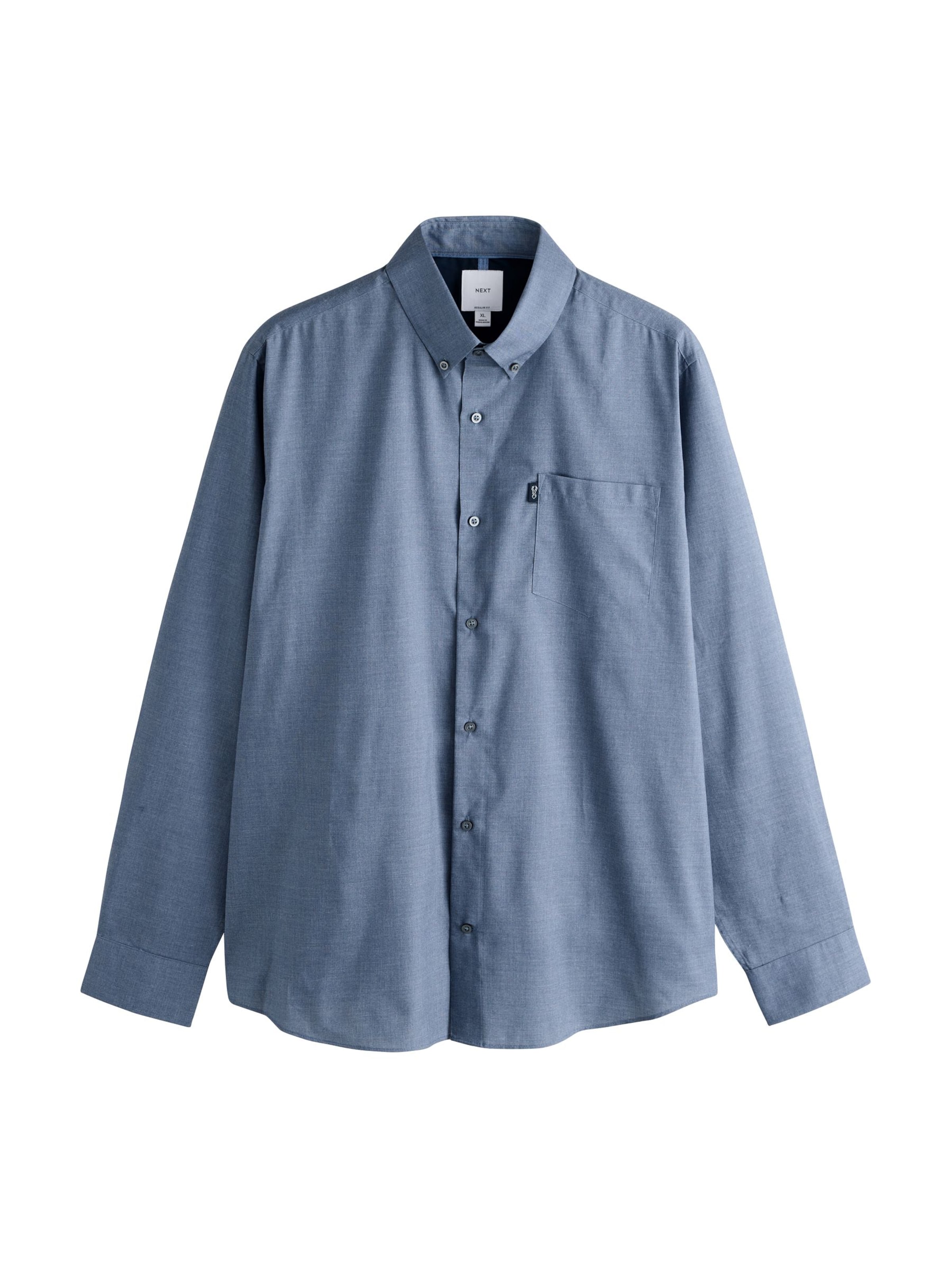 Next Рубашка на пуговицах Regular fit в цветах Navy, Opal, Royal Blue — фото 3