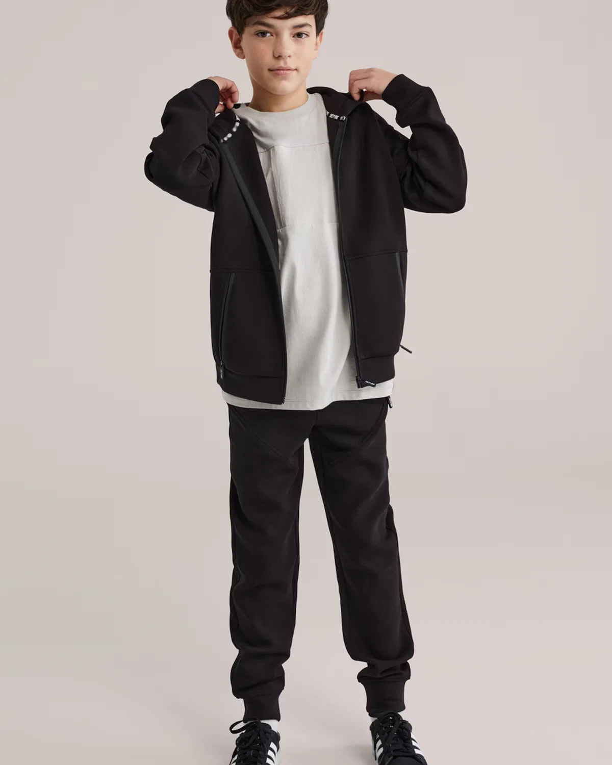 Толстовка на молнии We Fashion, Black — фото 4