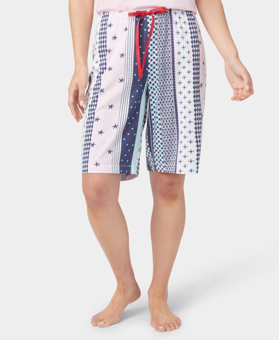 

Женские пижамные шорты-бермуды в полоску "Морской пейзаж" Hue, Skipper Blue