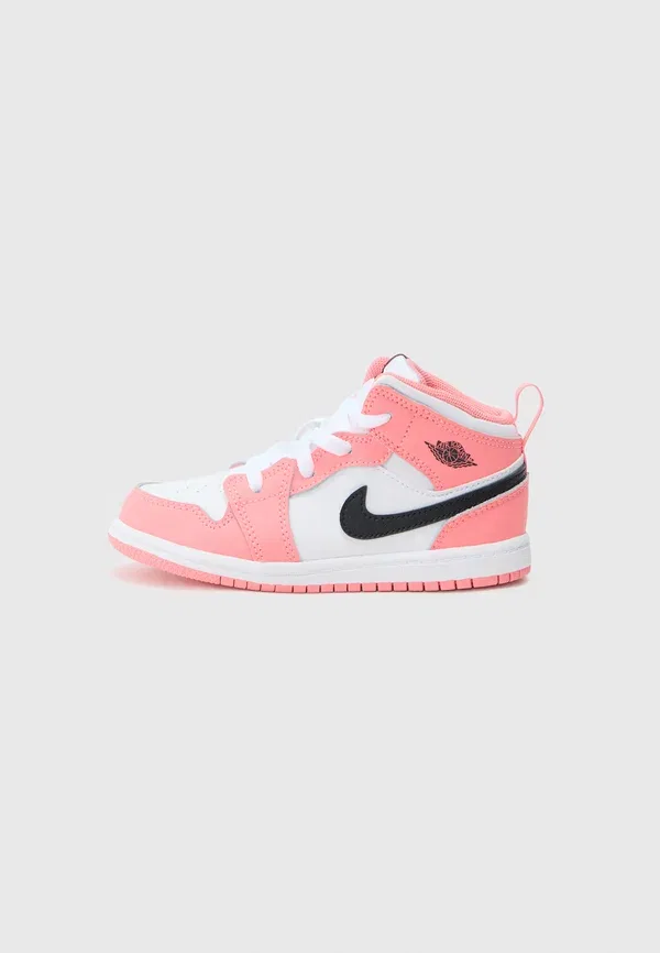 Детские кроссовки Jordan 1 Mid, розовый взгляд/черный/белый
