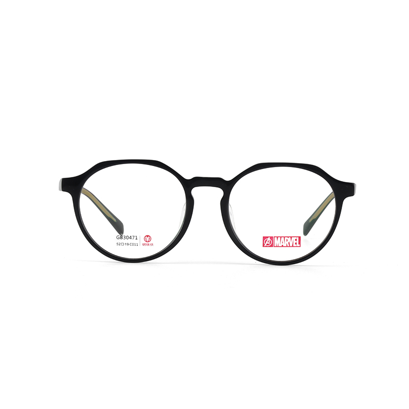 

MARVEL Пластиковая оправа круглые очки Unisex, Versatile Black C011