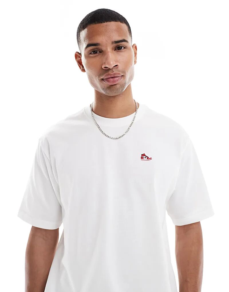 

Футболка с круглым вырезом белого цвета Jordan