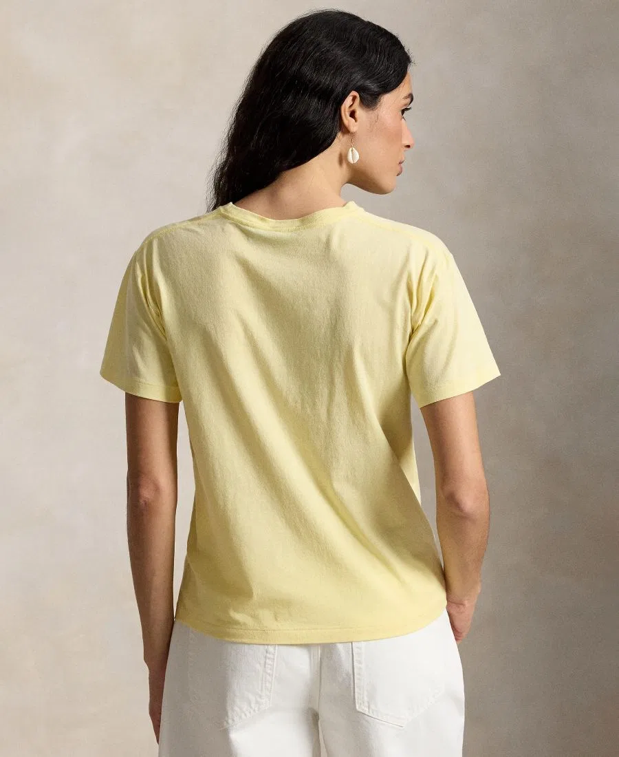 Женская футболка с круглым вырезом и принтом медведя Polo Ralph Lauren, T-Bird Yellow — фото 4