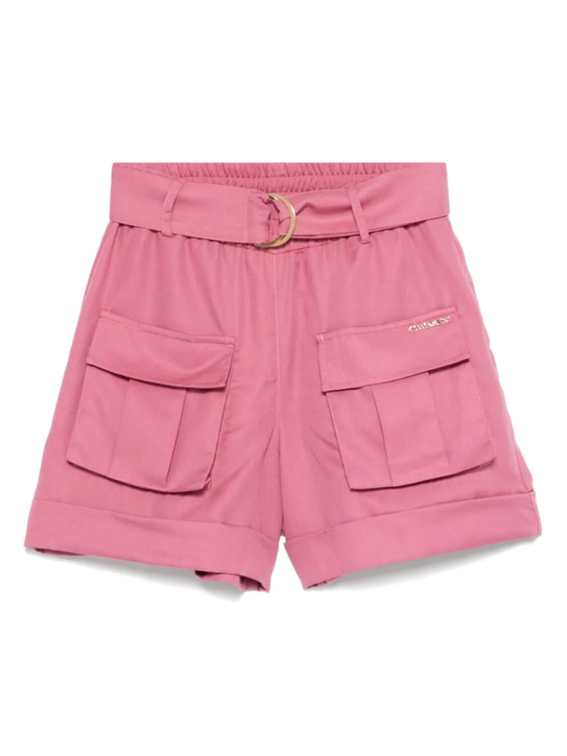 

TWINSET Kids шорты карго с поясом, розовый