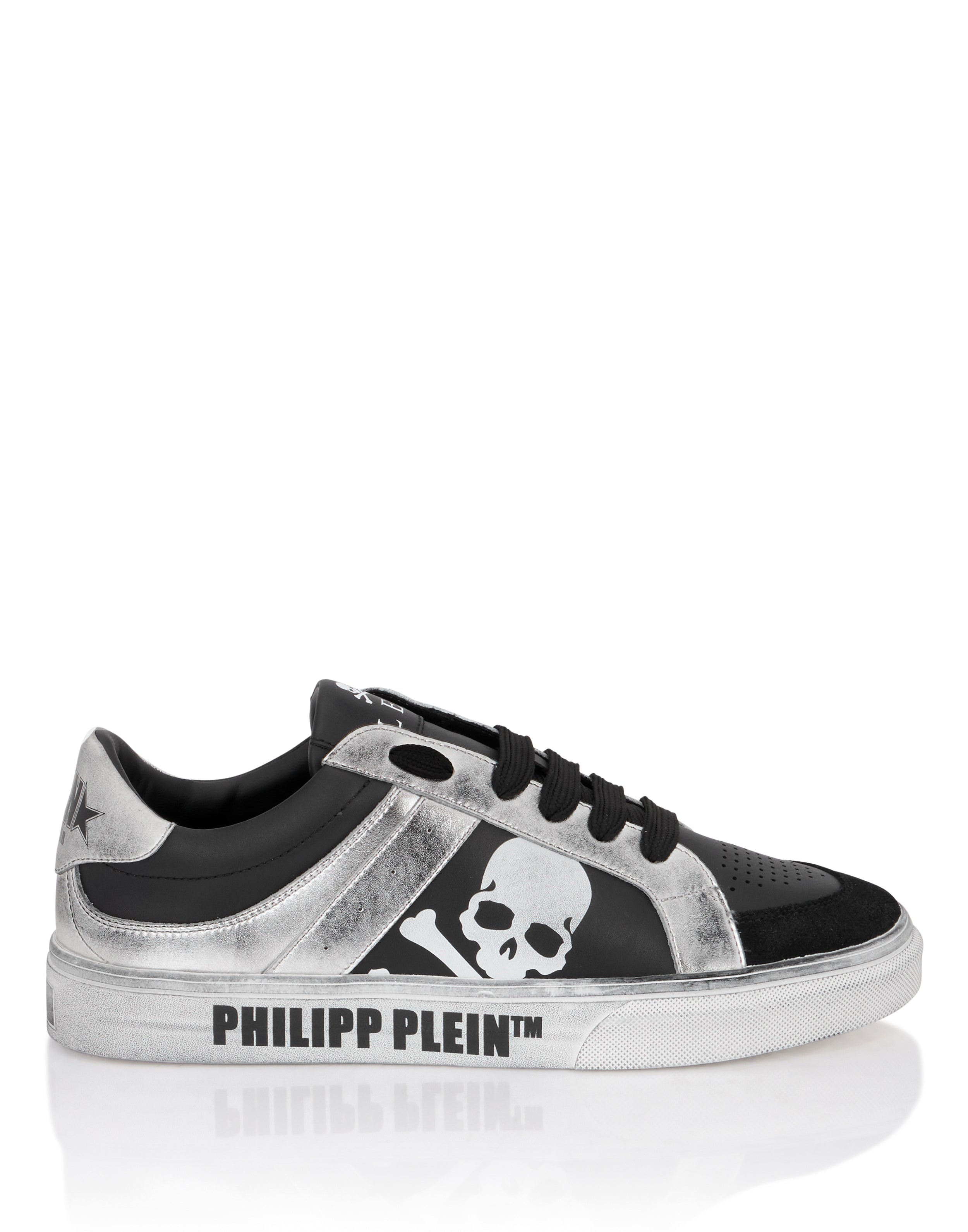 Низкие кожаные кроссовки Retrokickz  PHILIPP PLEIN, черный/серебристый — фото 2