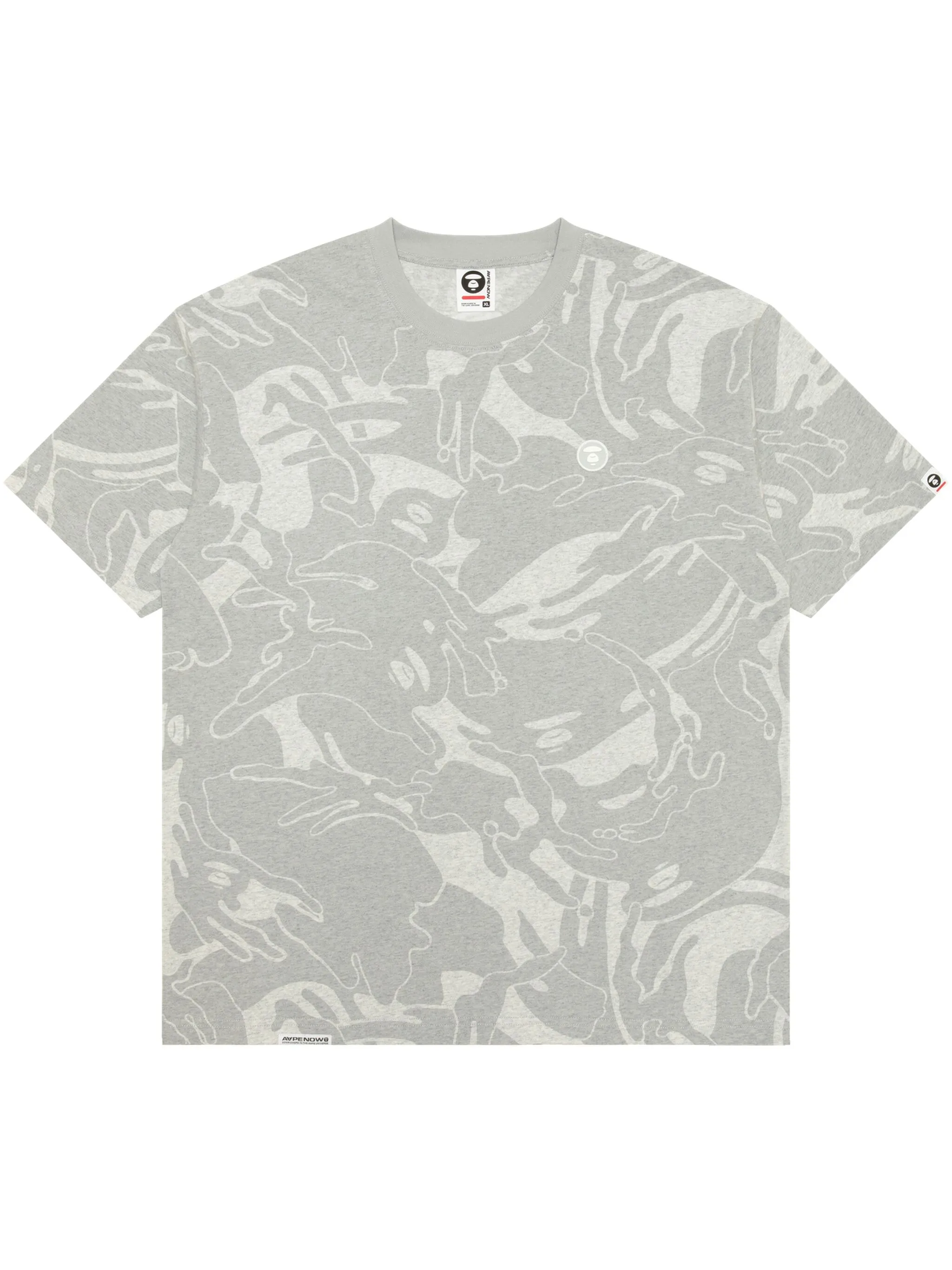 

Футболка с камуфляжным принтом Aape By A Bathing Ape, серый