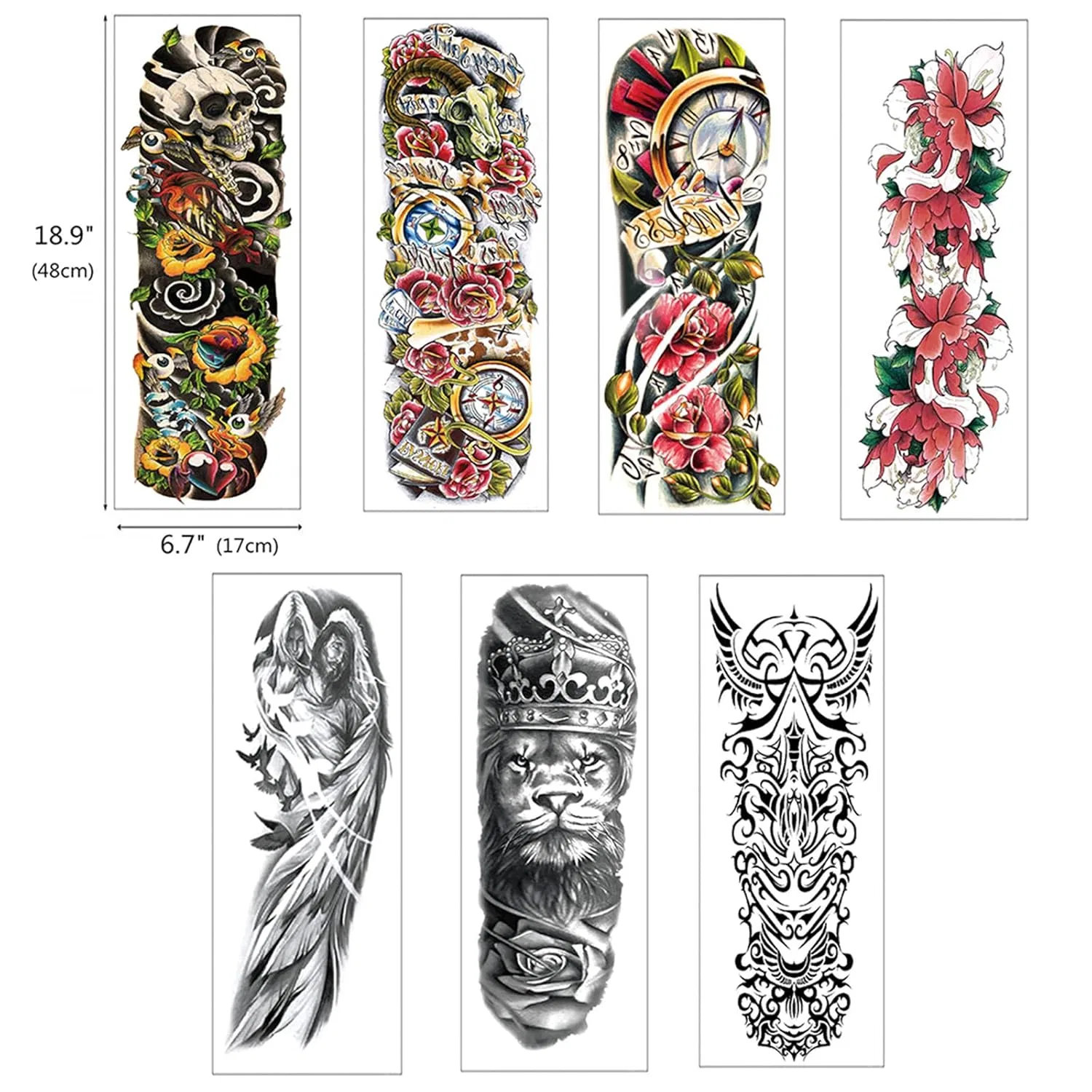 Временные татуировки «Full Arm Tattoo Lion Skull» от CARGEN Cargen — фото 2