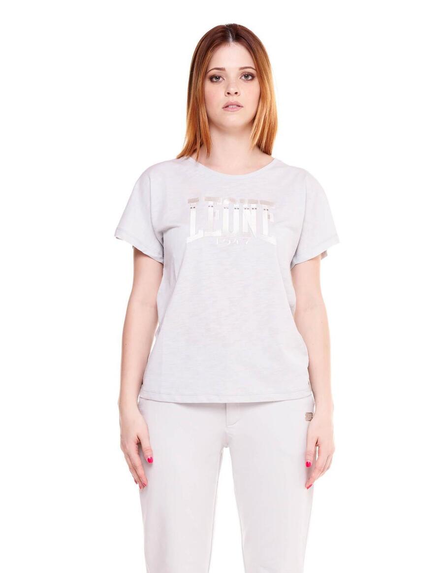 

LEONE 1947 APPAREL Женская футболка Cristal Shine с большим логотипом