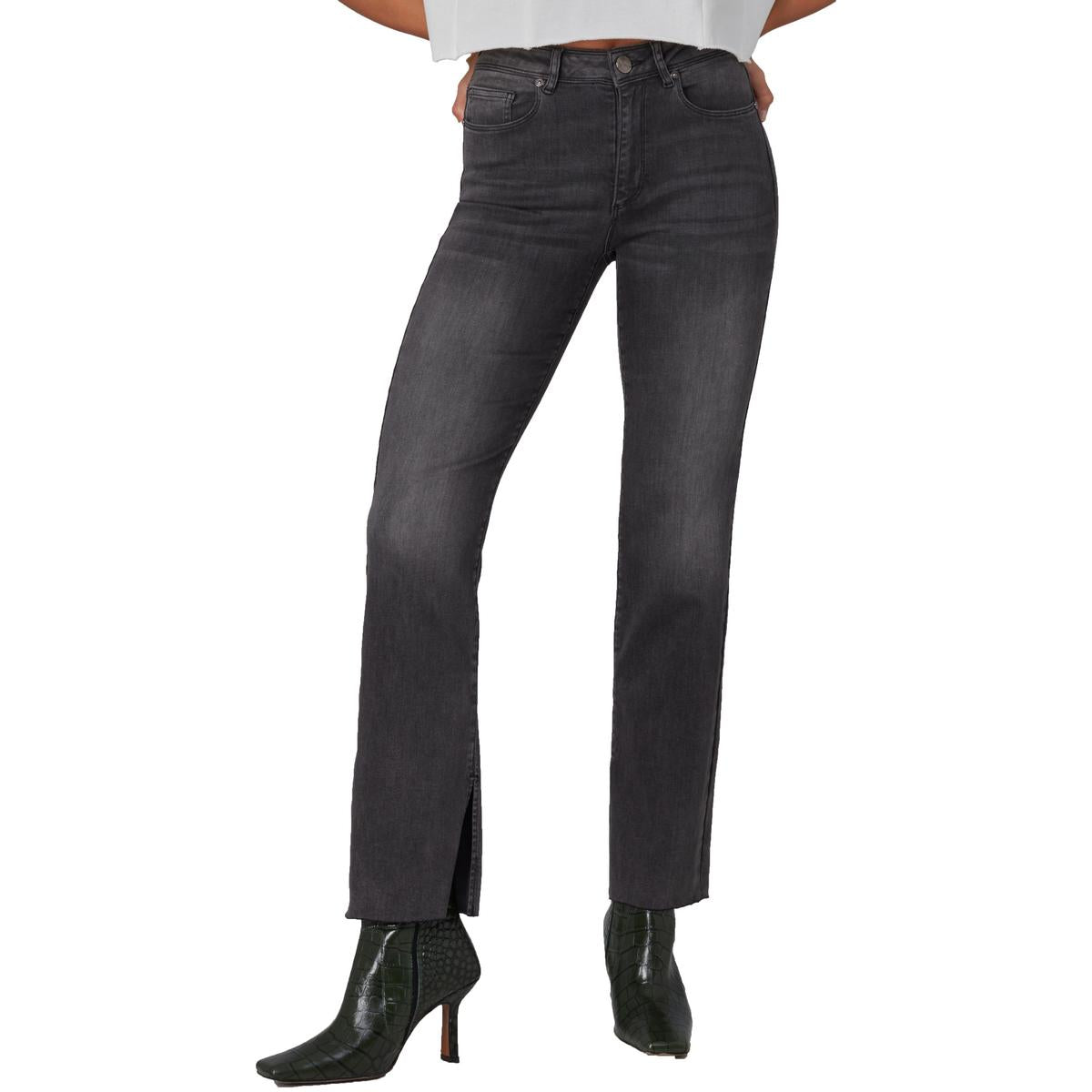 

Женские джинсы Jasper с разрезом по низу и прямым кроем Lola, серый