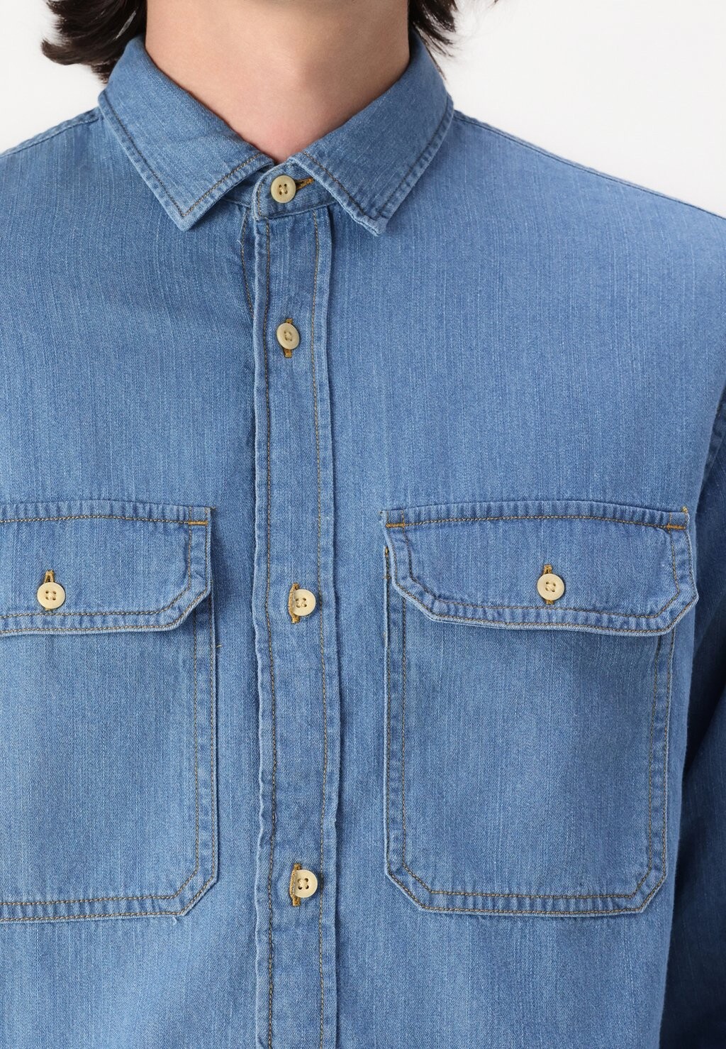 

Рубашка JJETRAVIS Jack & Jones, светло-голубой деним