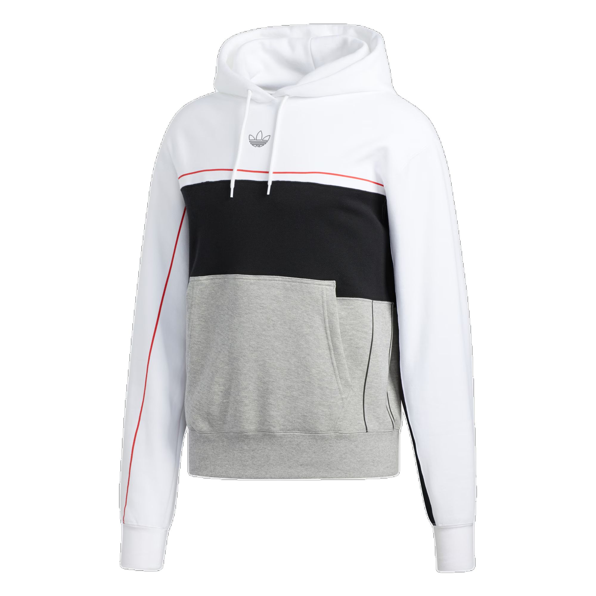 Футболка Adidas Originals Trefoil Collection Rivalry Мужская Черный/Белый/Серый Меланж — фото 2