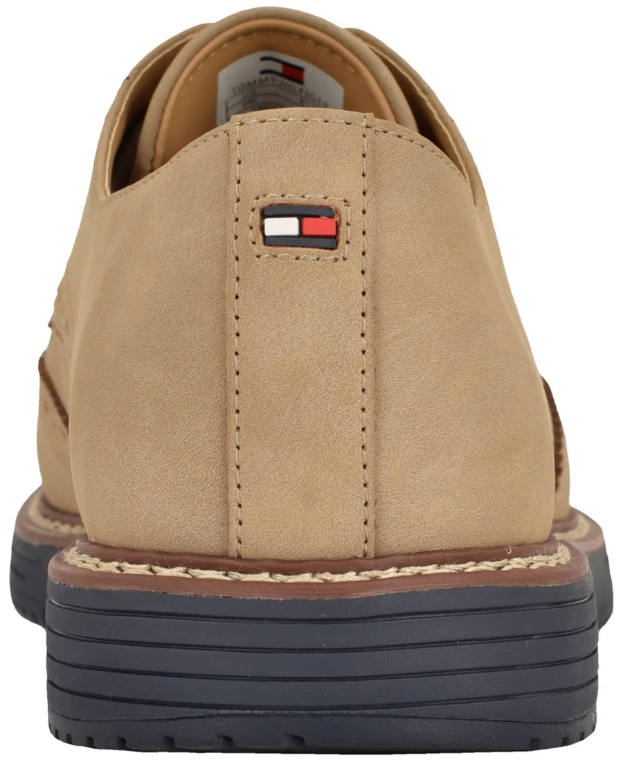 Мужские повседневные туфли-оксфорды Hinede на шнуровке Tommy Hilfiger, Taupe — фото 3