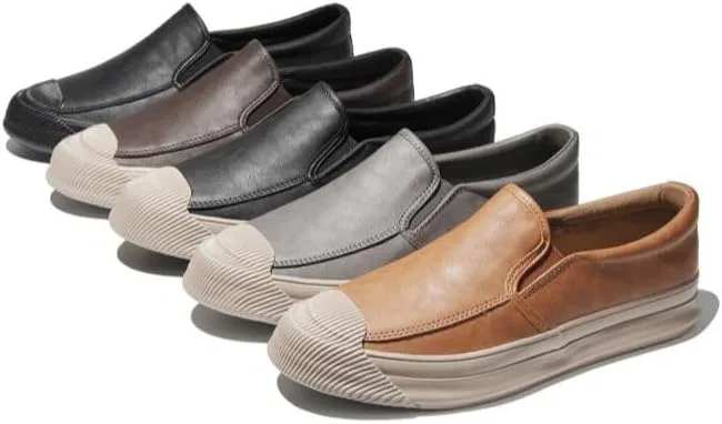Мокасины мужские повседневные, Loafers with Leather Look & Breathe Comfort, Grey Azttoztto — фото 4