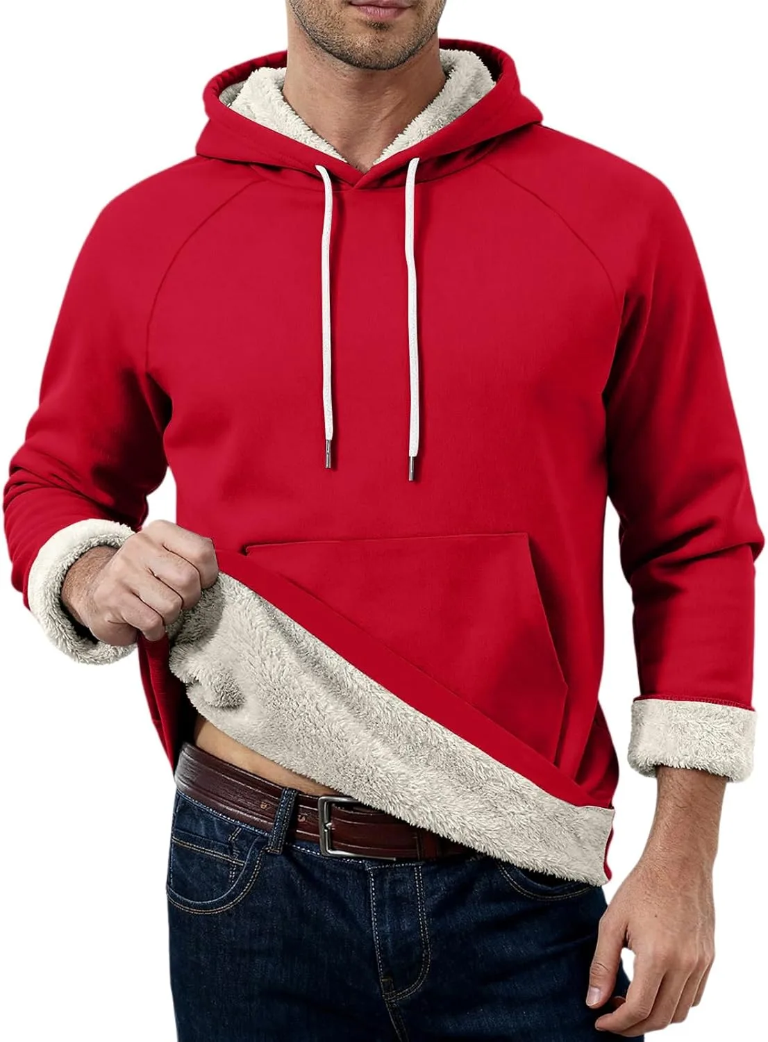 

Толстовка с капюшоном Sherpa Lined для мужчин, утепленная, больших размеров SdGgsgv