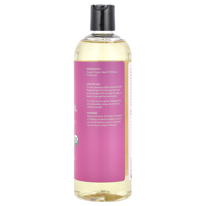 Pure Body Naturals, органическое касторовое масло, 473 мл (16 жидк. унций) — фото 2