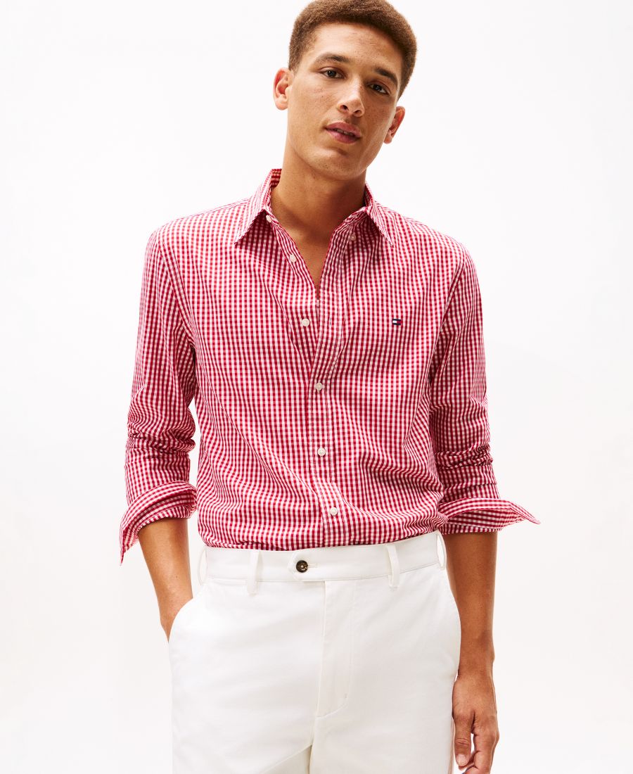

Мужская рубашка из поплина в крупную клетку Flex Poplin Tommy Hilfiger, Medium Red / Check