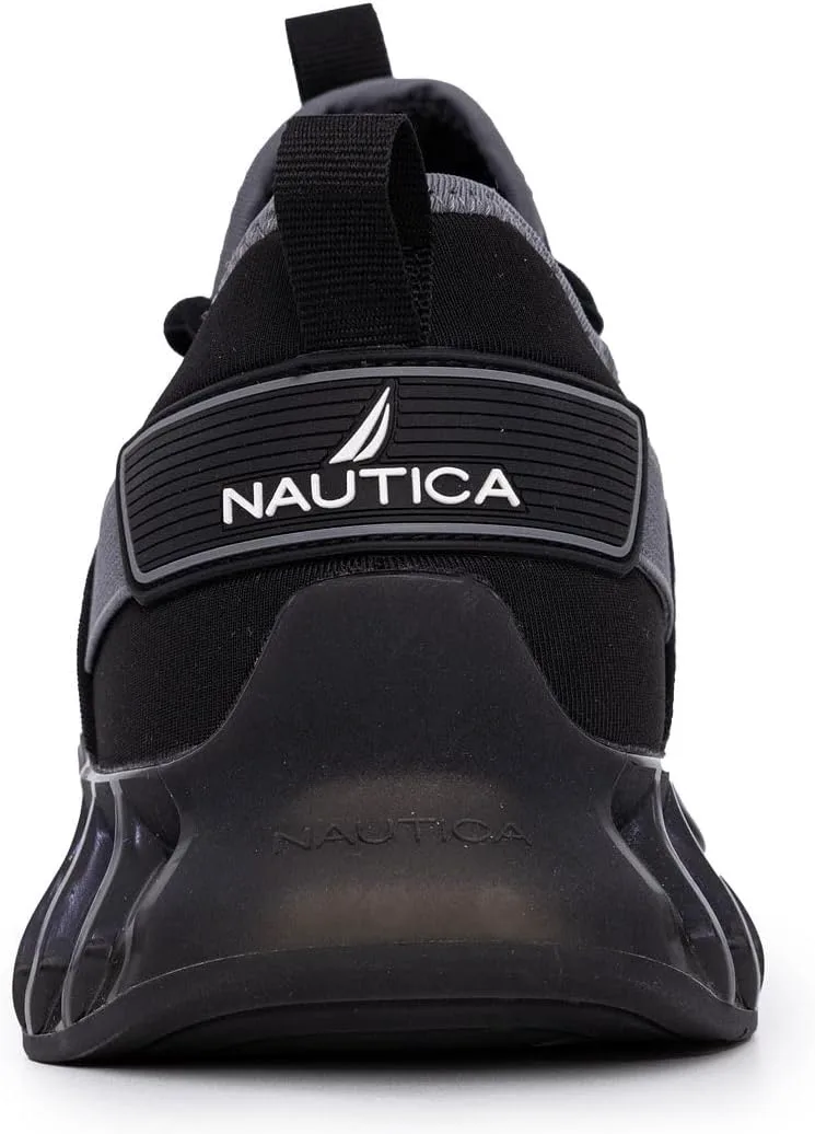 

Мужские повседневные модные кроссовки Nautica - легкие спортивные кроссовки на шнуровке для ходьбы в спортзале и теннисе, удобные, черный/серый