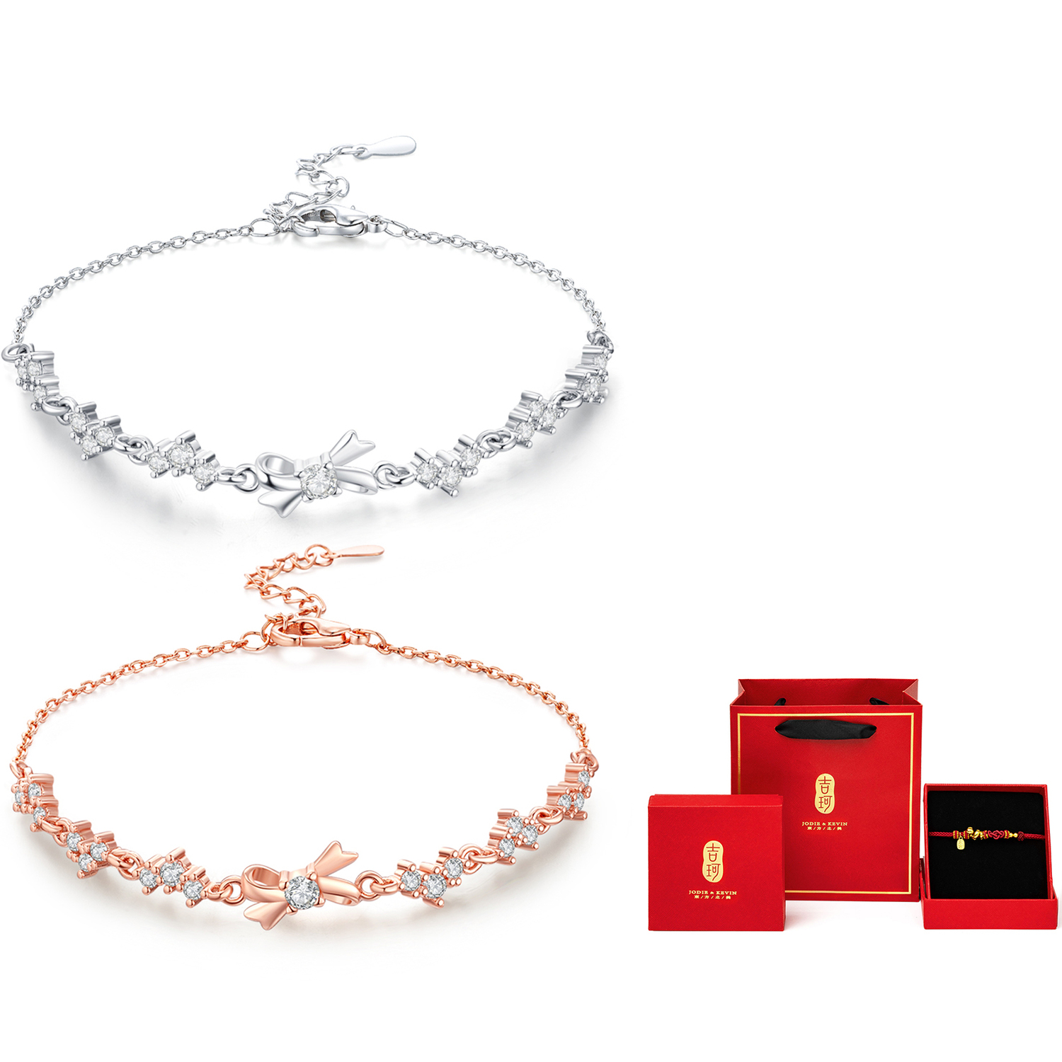 

Jodie＆Kevin Джоди и Кевин Браслет из циркония для женщин серебряный