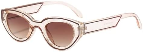 

Солнцезащитные очки Polygon 2026 для женщин, винтажный градиент, конфетные оттенки, «кошачий глаз», модные очки для путешествий, защита от ультрафиолета UV400 MTZJH, Champagne