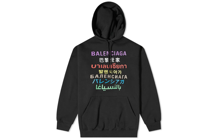 

Толстовка Balenciaga Languages, черный