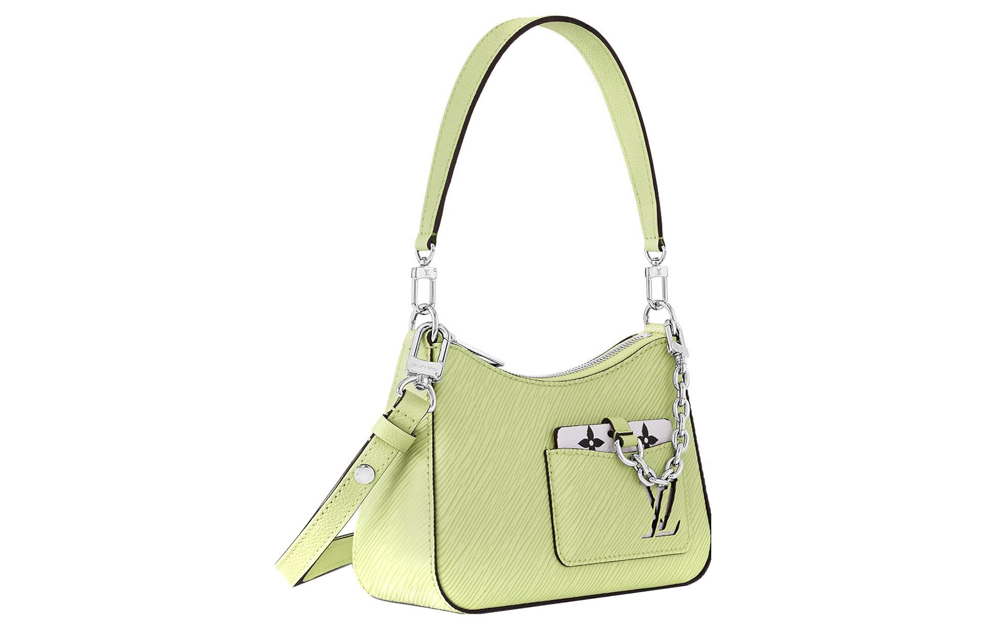 LOUIS VUITTON Сумка через плечо MARELLINI Epi Grain Cow Leather, портативная кроссбоди женская Green — фото 2