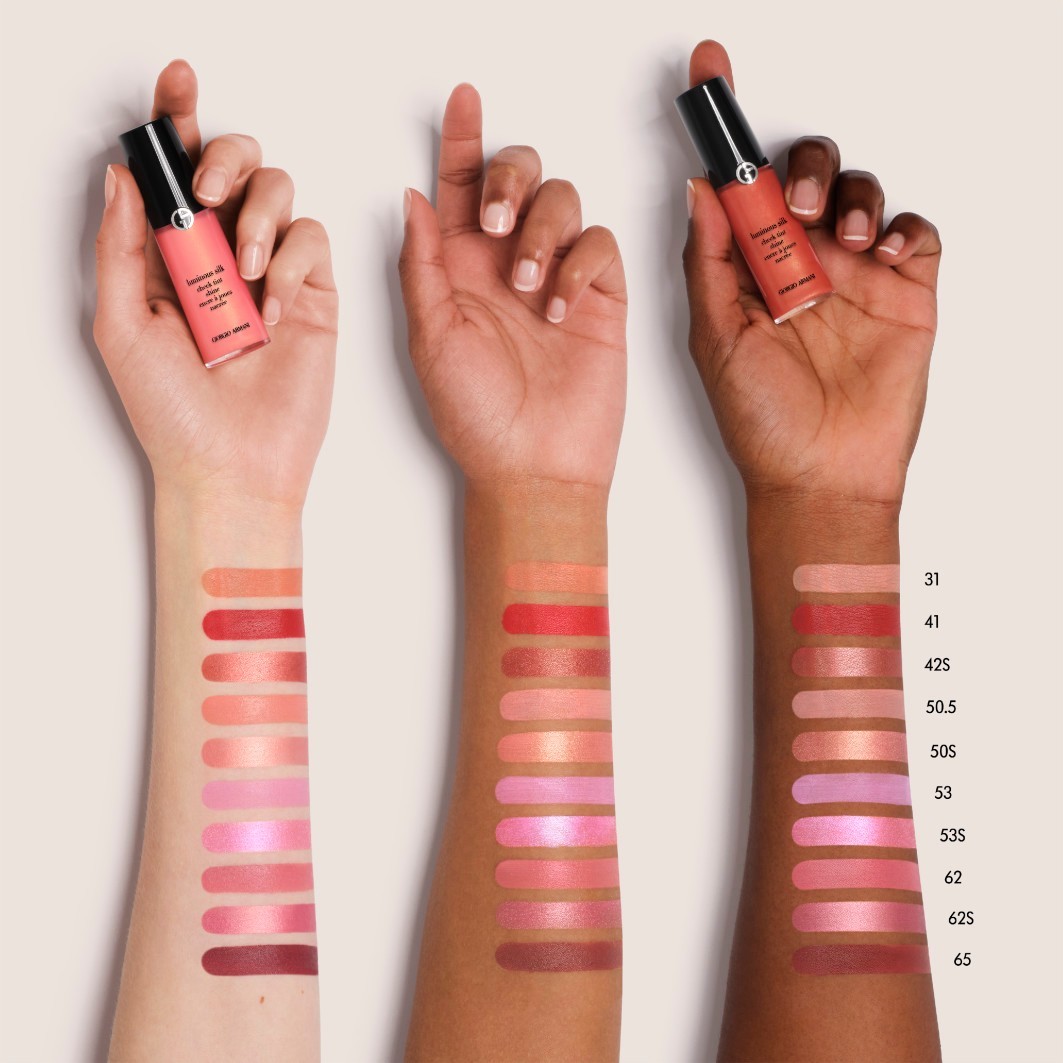 Румяна luminous silk cheek tint shine liquid Armani, 62s magnetic mauvey, объем 12 мл — фото 4