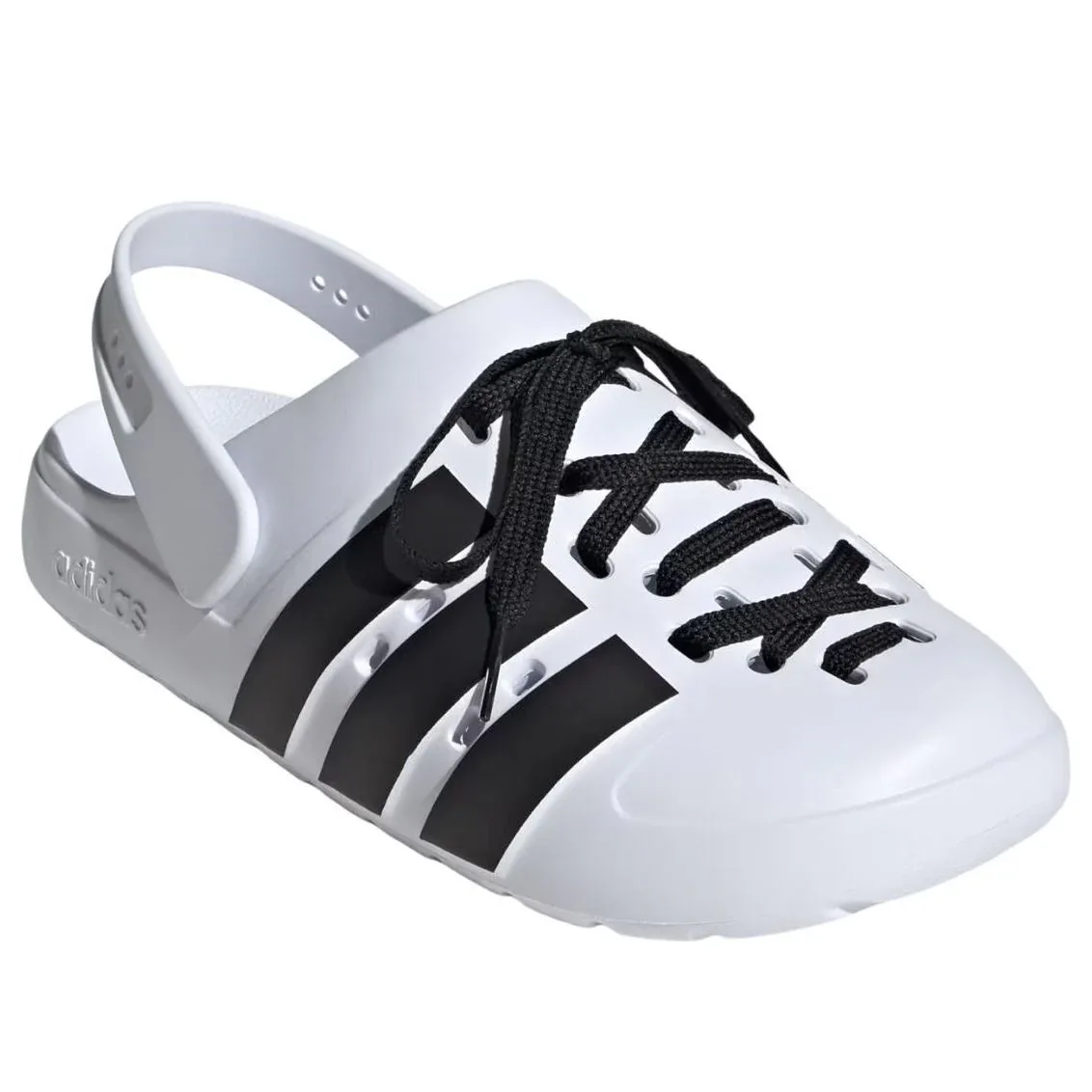 Сабо Adidas Adilette Clog 2.0 'White Black' — фото 4
