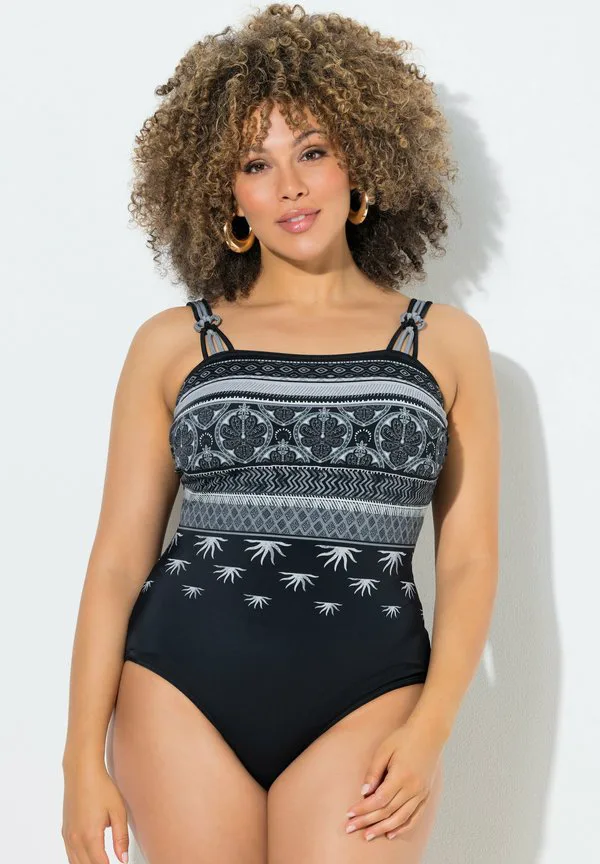 

Купальник с принтом в виде комбинированных солнечных лучей Ulla Popken, Black, Черный, Купальник с принтом в виде комбинированных солнечных лучей Ulla Popken, Black