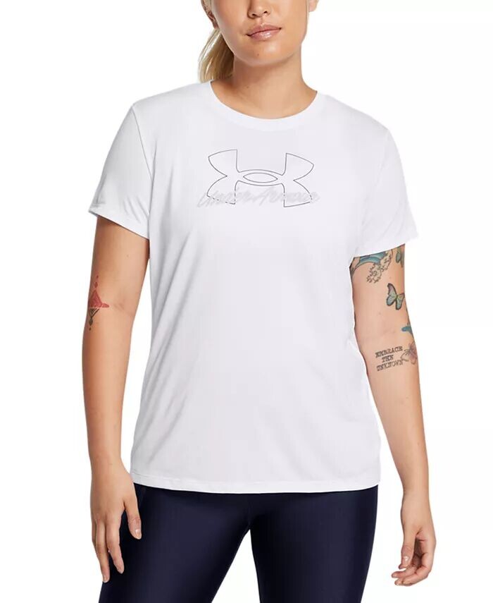 

Женская футболка с коротким рукавом UA Tech Script Under Armour, белый
