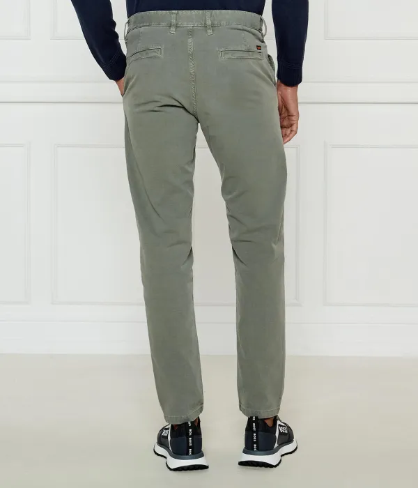 Брюки чинос 10265822 01 Tapered fit Boss Orange, зеленый — фото 4