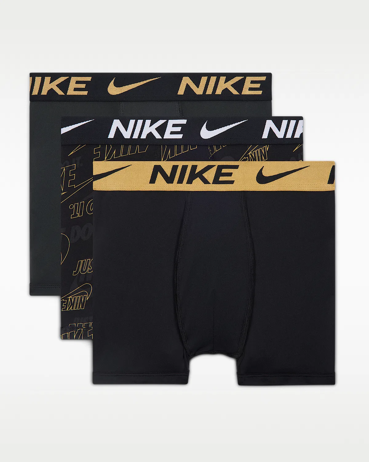 Детские боксеры Dri-FIT Micro Print (3 шт.) Nike, Black