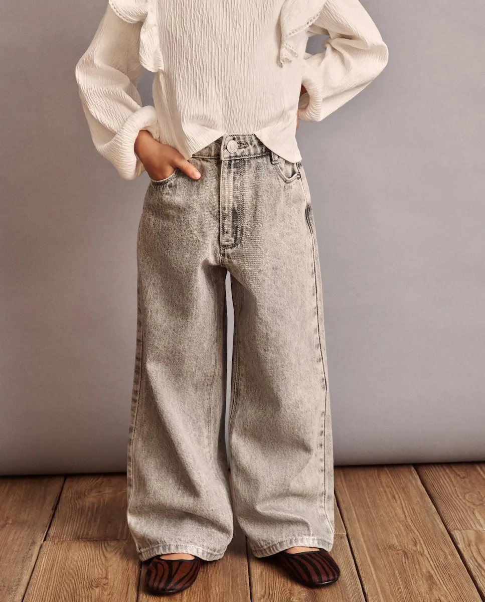 

Джинсовые брюки с фольгой для девочки Coconut El Corte Inglés, светло-серый