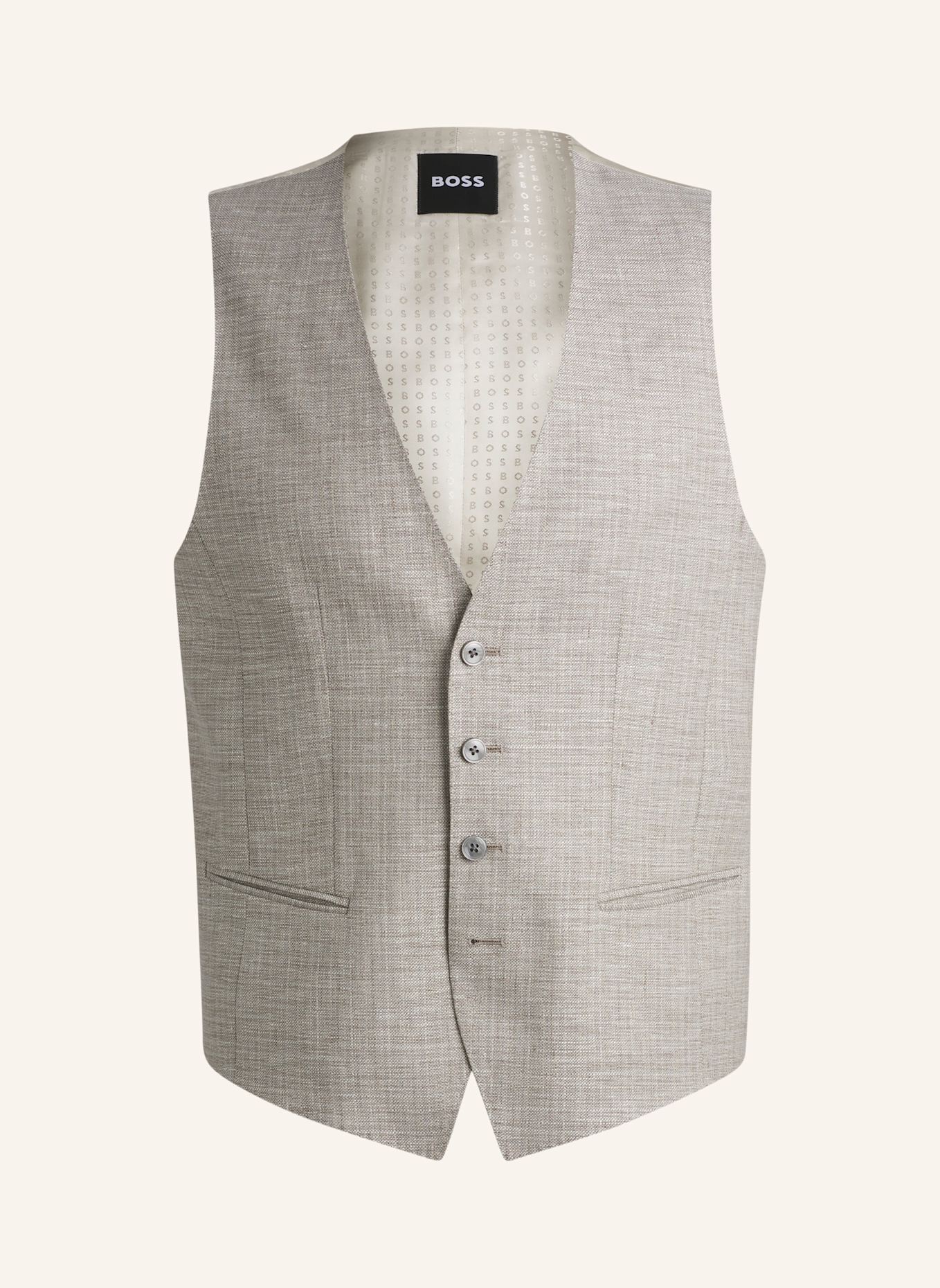 

Блейзер c-huge-vest-252 облегающий Boss, бежевый