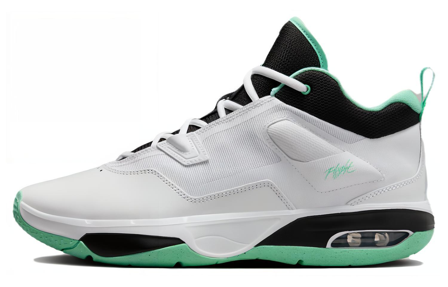 

Футболка Stay Loyal 3 White Green Glow Jordan, черно-бело-зеленая
