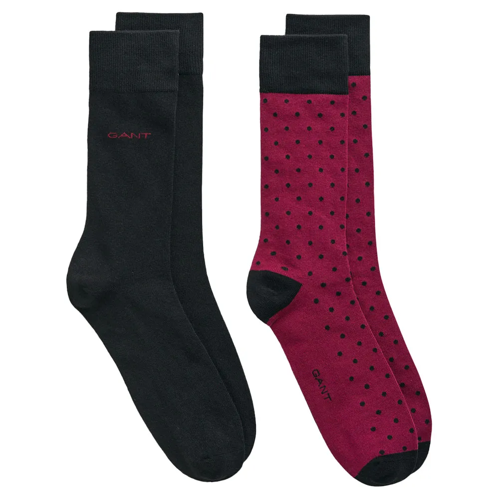 

Носки Gant Dot And Solid 2 pairs, красный/черный