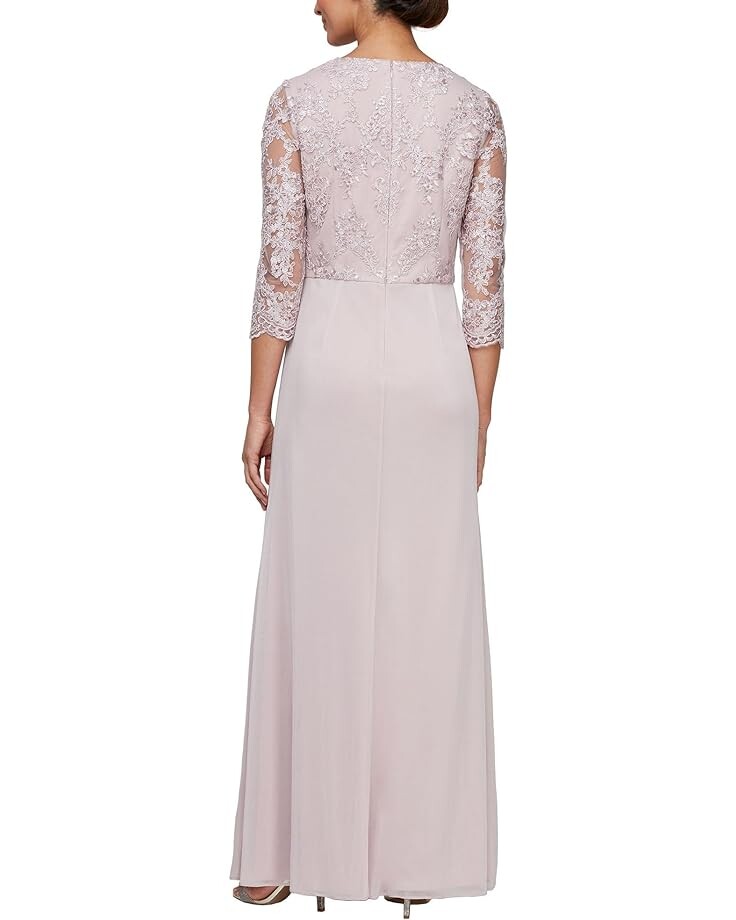 

Платье Alex Evenings Long Empire Waist Dress with Surplice Neckline, цвет Blush