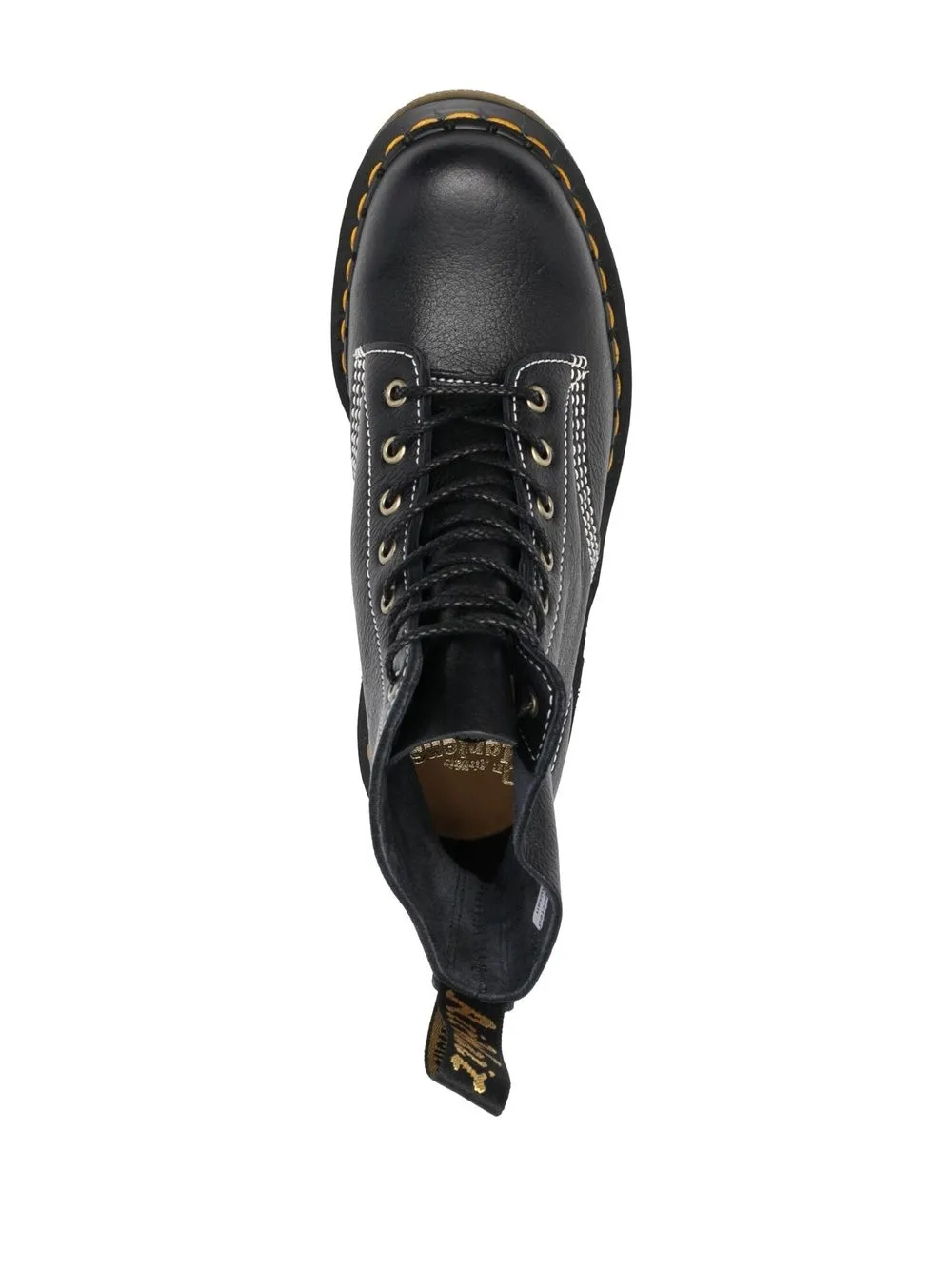 Мужские ботинки Dr. Martens 1460 Kudo кожаные с контрастной строчкой, черный — фото 4