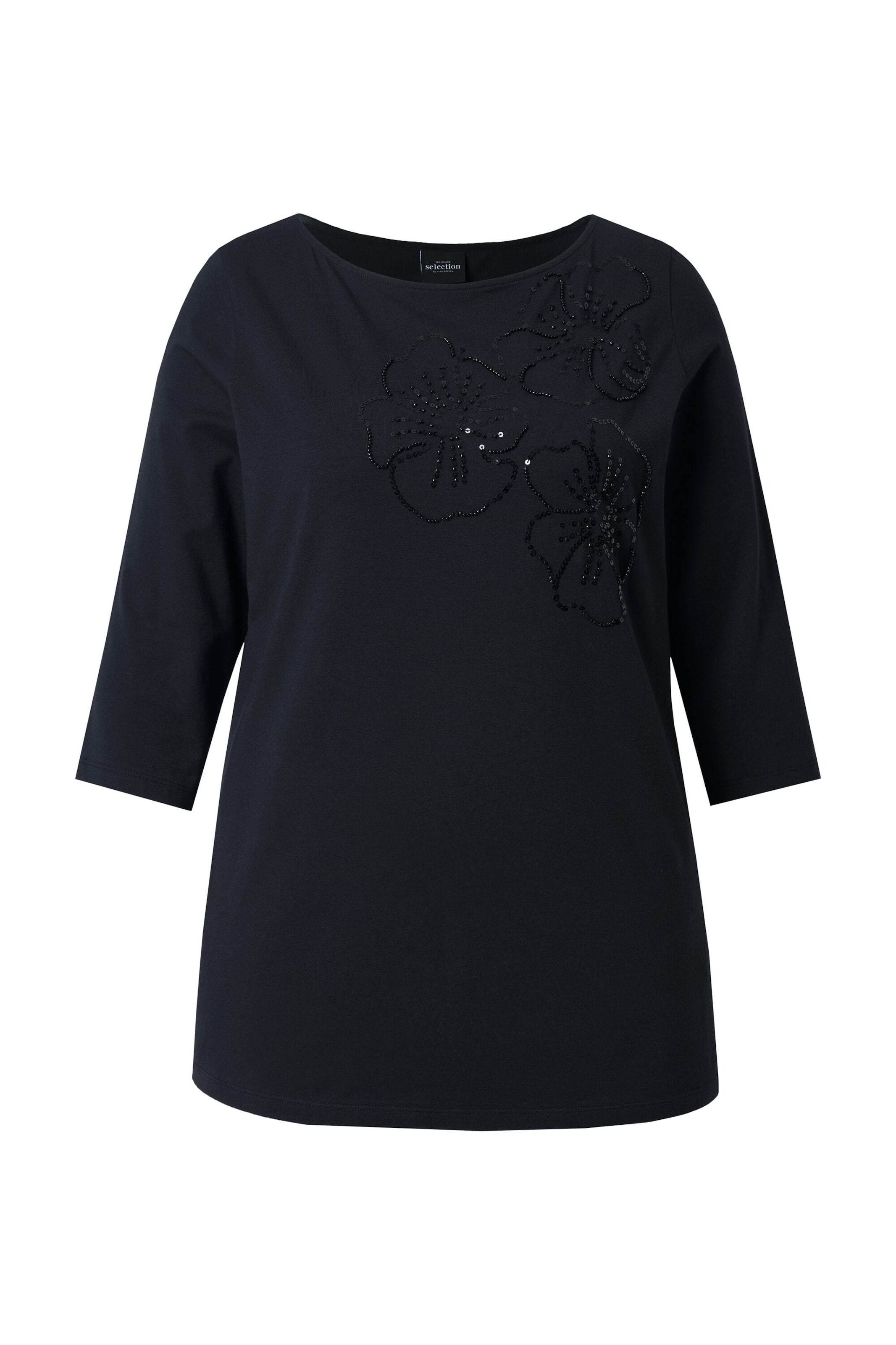 

Ulla Popken Лонгслив в черном цвете