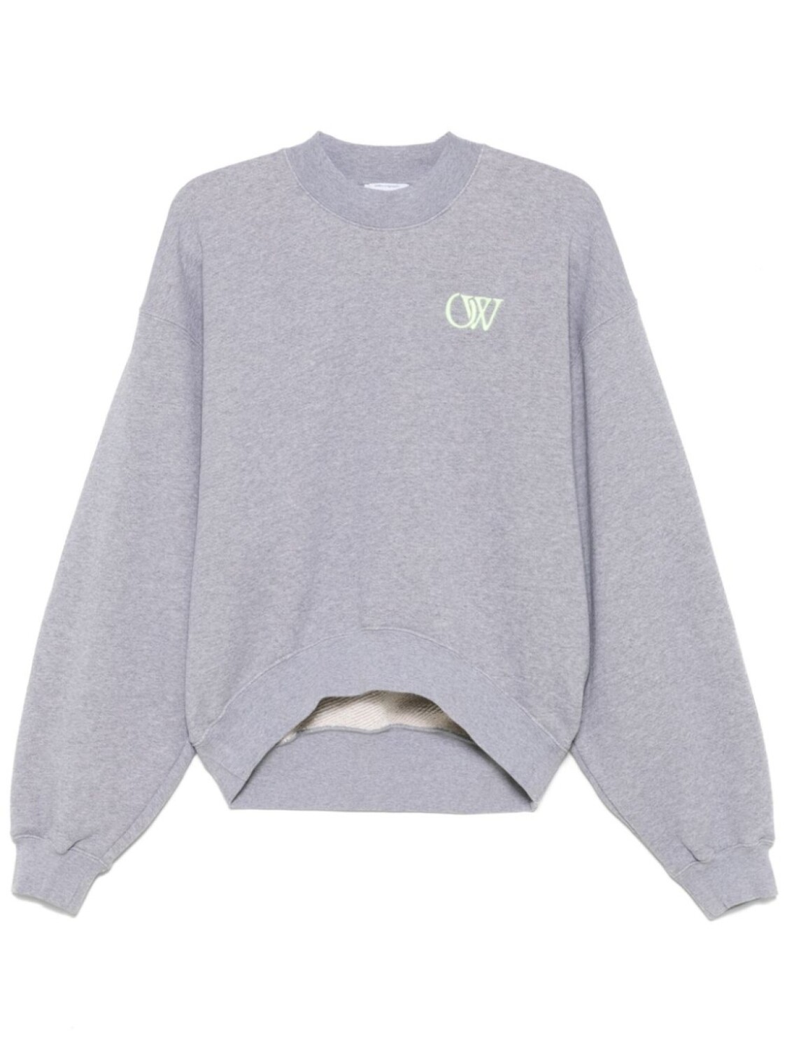 

Толстовка с вышитым логотипом Off-White, серый