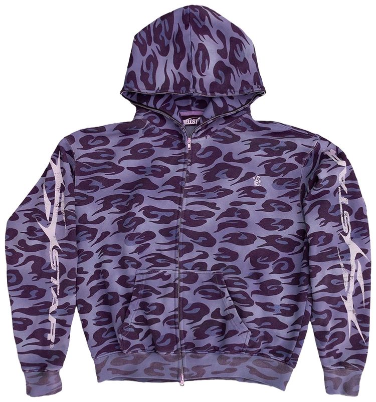 

Худи на молнии Hellstar Cheetah, фиолетовый