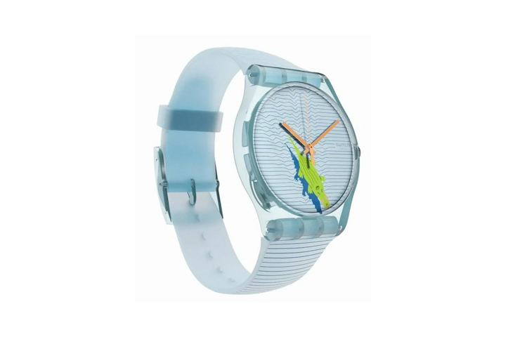 

Женские часы 41 мм синие SUOS107 SWATCH
