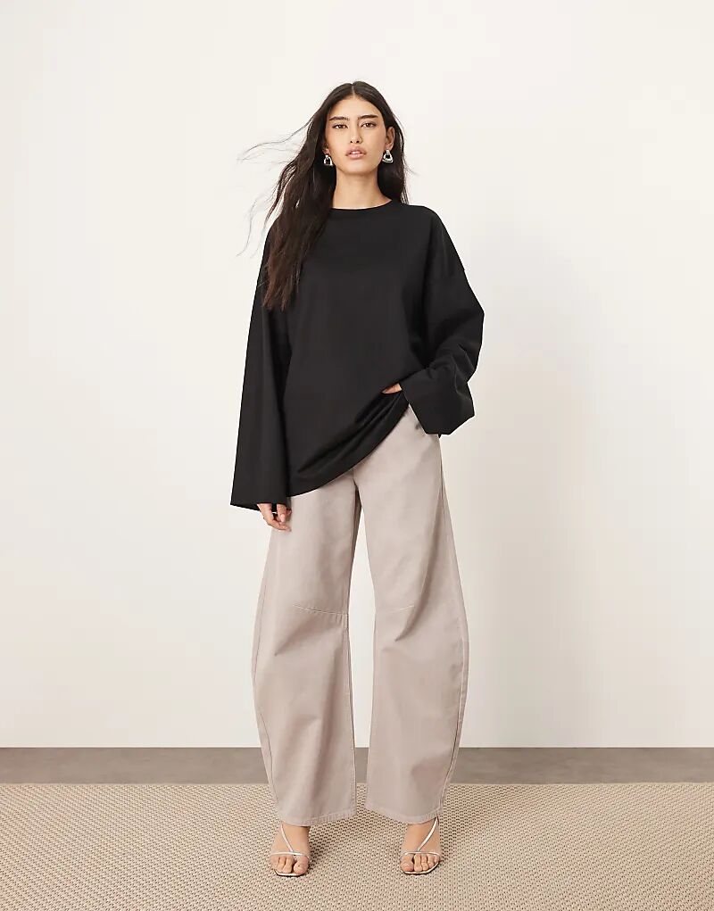 

Джинсы-бочонки ARRANGE Sydney Denim в цвете «голубиный серый»