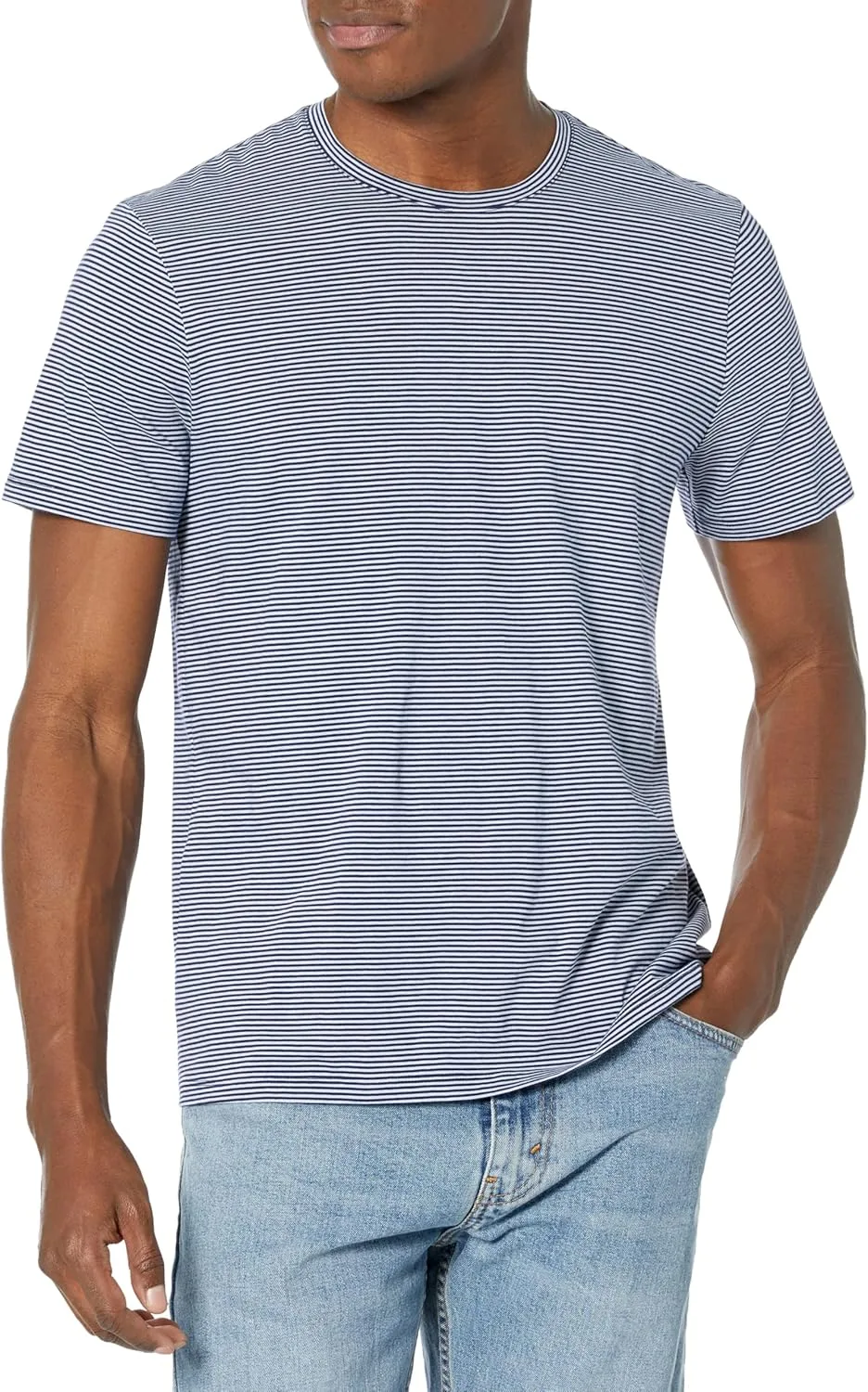 

Vince мужская полоска Pima короткий рукав