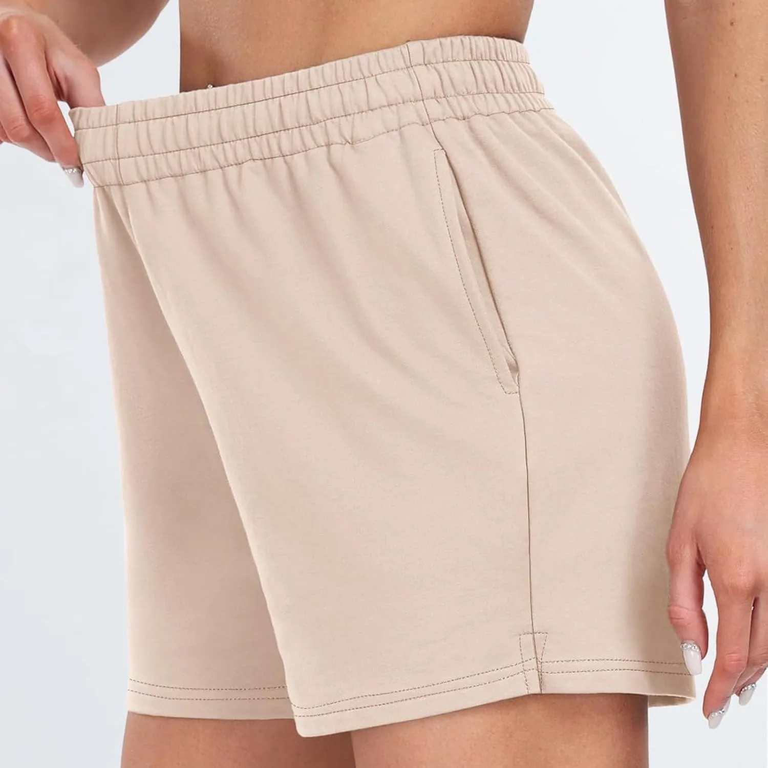 Шорты женские Wide Leg SweatShorts Casual с эластичной талией — фото 4
