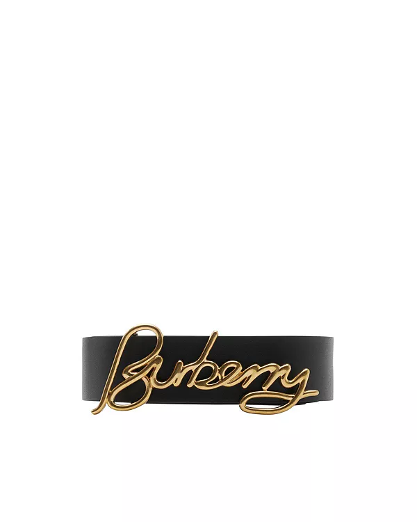 

Двусторонний кожаный фирменный ремень Burberry, коричневый