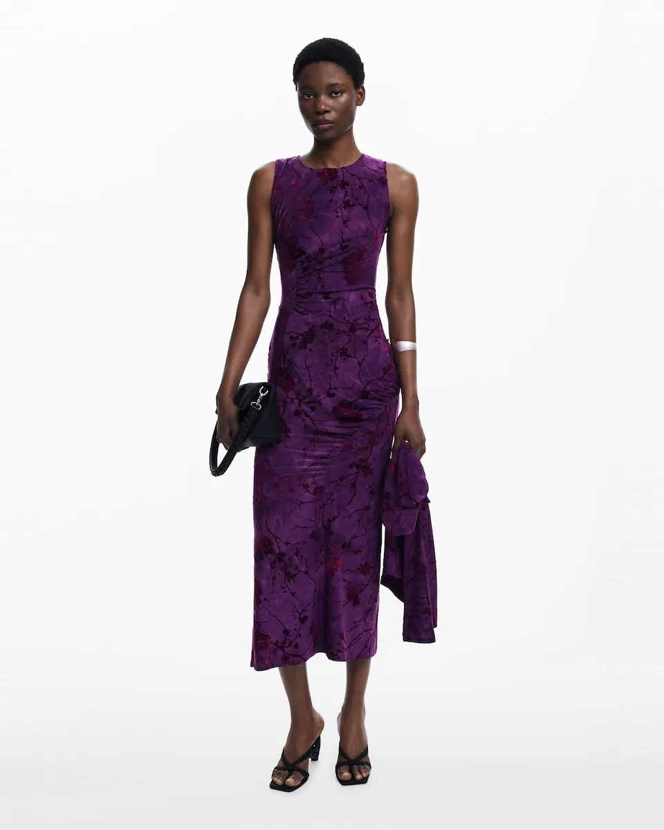 

Восточное миди-платье Desigual, фиолетовый